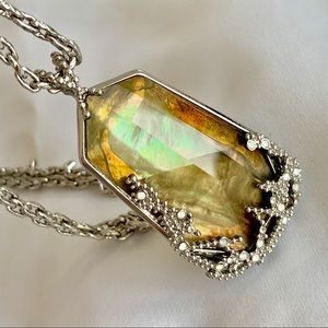 C+I Ocean Lace Long Pendant Necklace New